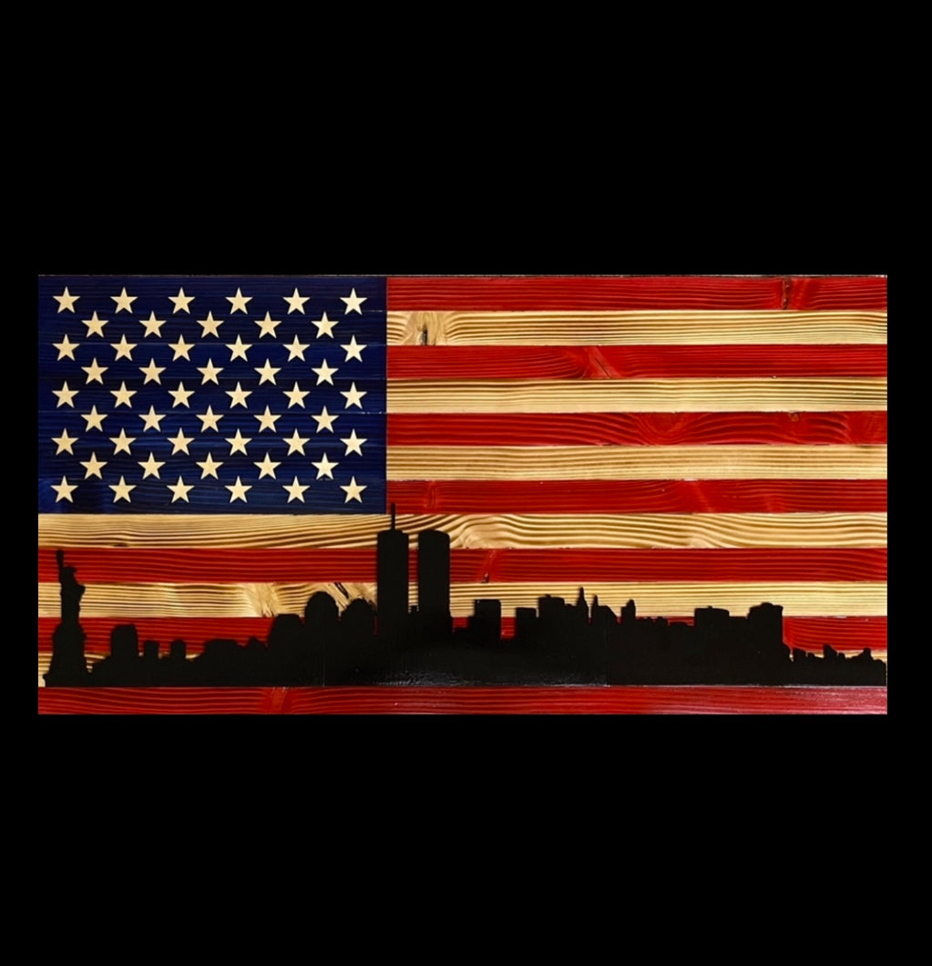 Never Forget Old Glory - Red, Natural & Blue