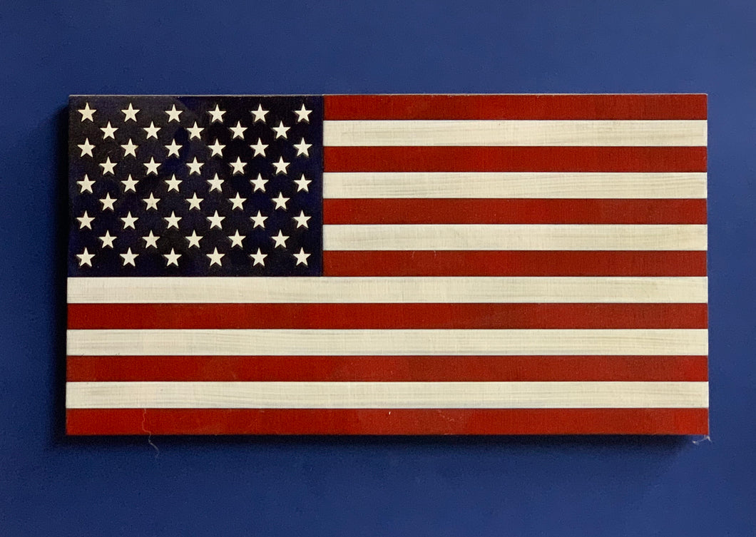 Mini Old Glory American wooden flag