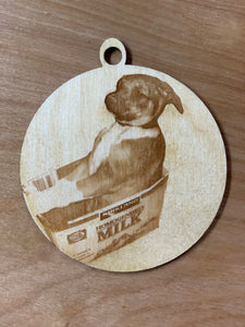 Photo ornament- laser etched