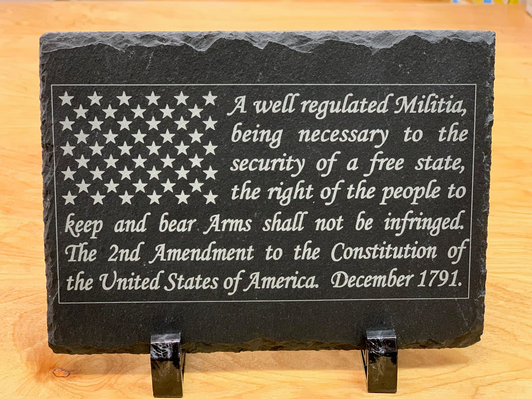 Slate 2nd Amendment plaque