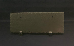 10" x 4" Rectangle Slate Decor with hanger string.